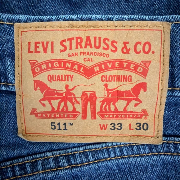 Levi's Men's 511 Straight Blue Jeans - Picture 3 of 4